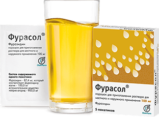 Фурасол® — порошок для полоскания от боли в горле, инструкция по ...